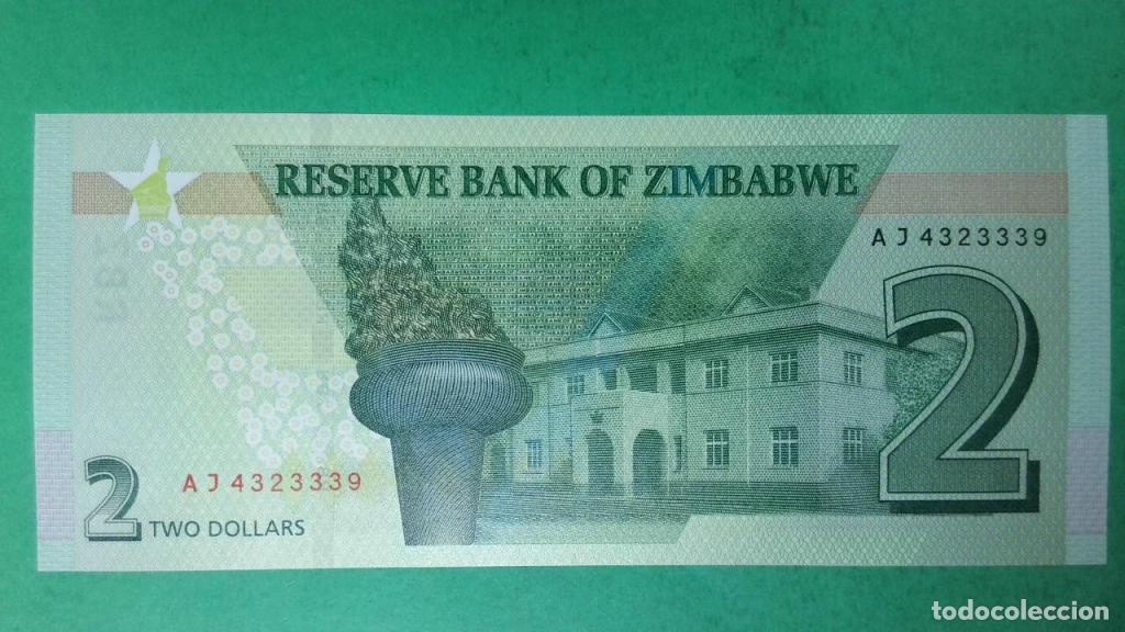 Billetes extranjeros: Zimbabue, 2 Dollars 2016 - 99 - (SC / UNC) [AJ4323339] - Foto 2