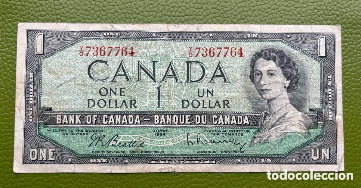 Billetes extranjeros: CANAD&Aacute;. ISABEL II. ONE DOLLAR. (1961/1972) - Foto 1