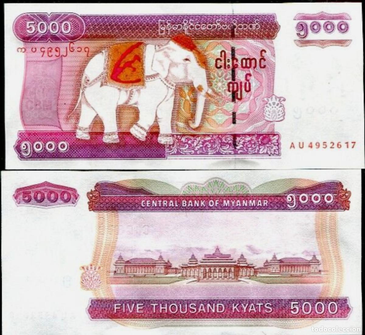 Billetes extranjeros: MYANMAR 5000 KYATS 2009 Pick 81 SIN CIRCULAR - Foto 1