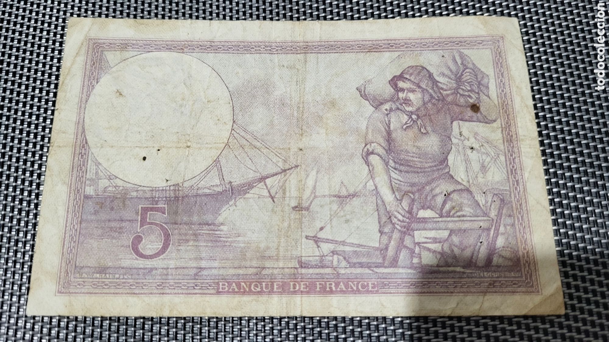 Billetes extranjeros: Billete 5 francs Francia 1930 - Foto 2