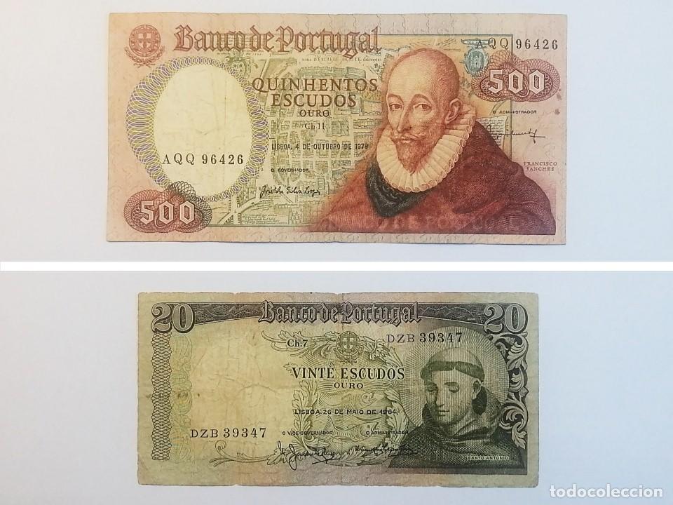 Billetes extranjeros: DOS BILLETES DE PORTUGAL - Foto 1