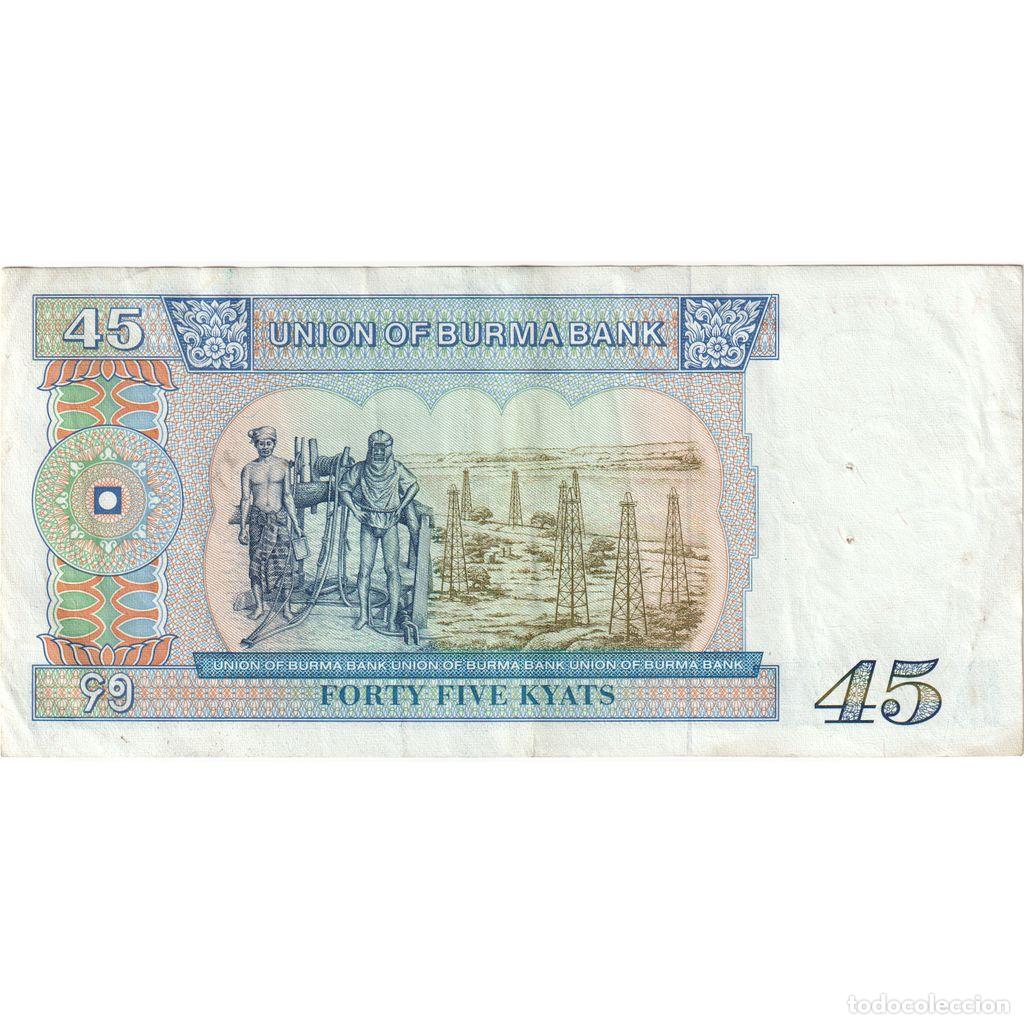 Billetes extranjeros: [#1293285] Birmania, 45 Kyats, MBC - Foto 2