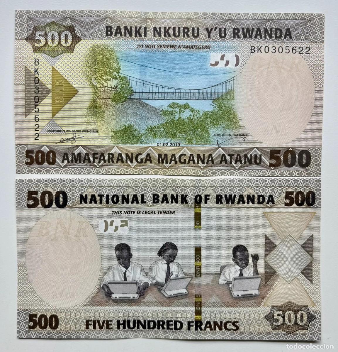 Billetes extranjeros: RWANDA / RUANDA 500 Francos 2019 SC/UNC. - Foto 1