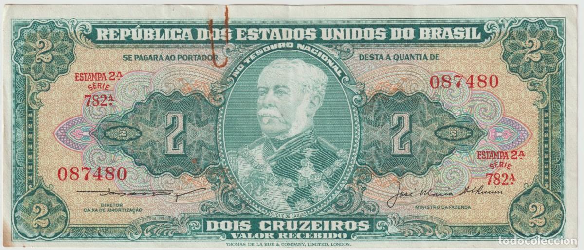 Billetes extranjeros: Billete Brasil 2 Cruzeiros - Foto 1
