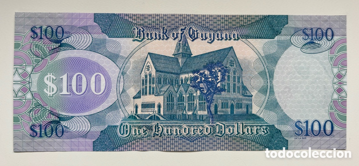 Billetes extranjeros: Billete GUYANA 100 Dolares n/d SC - Foto 2