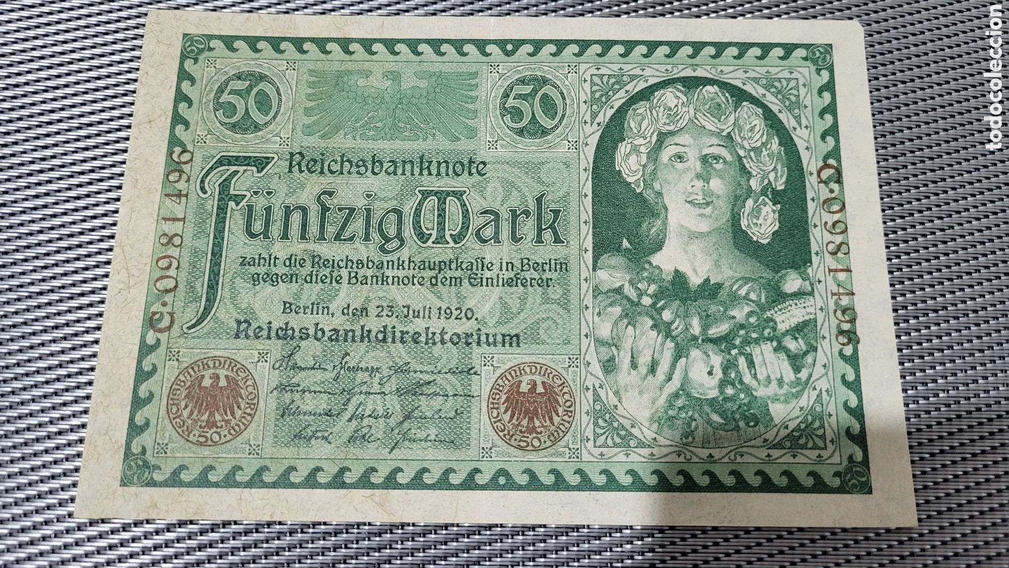 Billetes extranjeros: Billete 50 mark Alemania 1920 - Foto 1