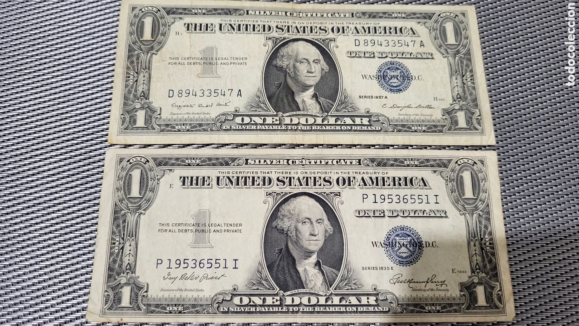 Billetes extranjeros: Billetes one dollar 1935/1957 - Foto 1