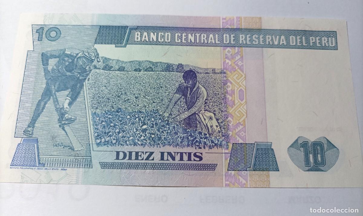 Billetes extranjeros: PERU 10 Intis 1987 Sin circular - Foto 2