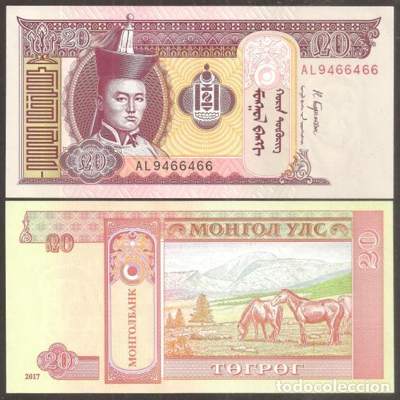 Billetes extranjeros: MONGOLIA. 20 tugrik 2017. S/C. - Foto 1