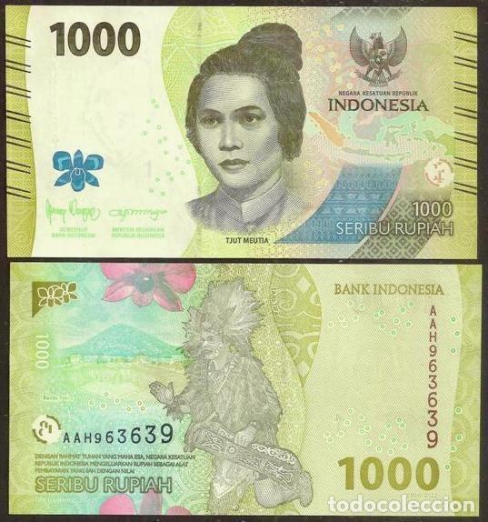 Billetes extranjeros: INDONESIA. 1000 rupiah (rupees) 2022. S/C