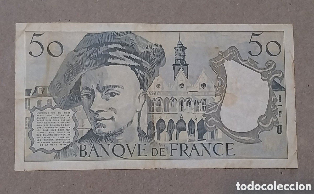 Billetes extranjeros: Billete francia original % - Foto 2