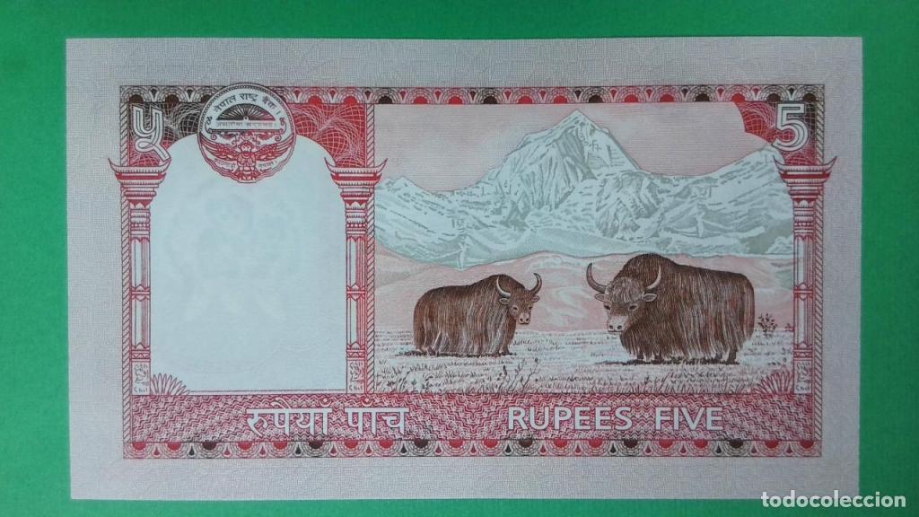 Billetes extranjeros: Nepal, 5 Rupees ND - 60b - (SC / UNC) [826304] - Foto 2