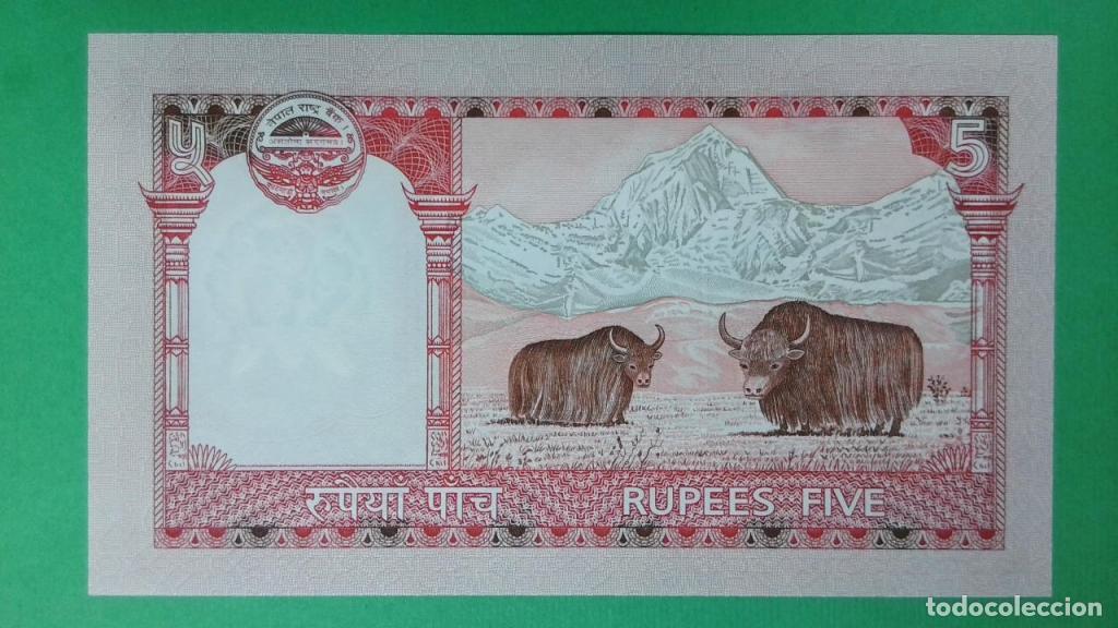 Billetes extranjeros: Nepal, 5 Rupees ND - 60b - (SC / UNC) [826306] - Foto 2