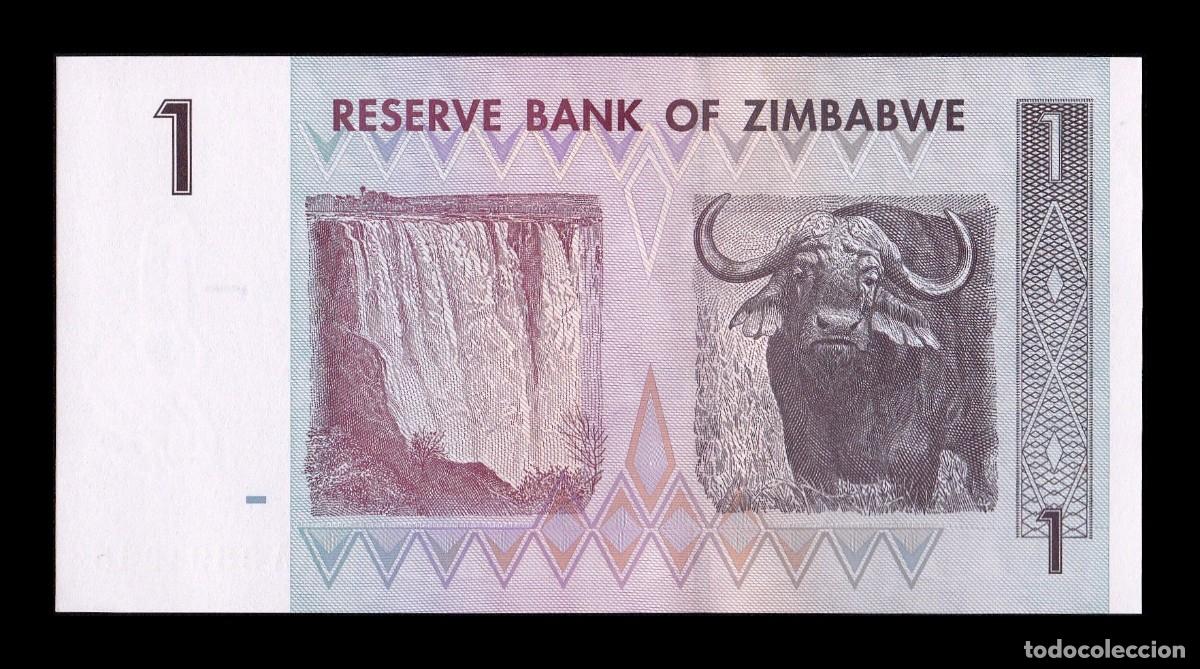 Billetes extranjeros: Zimbabwe 1 D&oacute;lar 2007 Pick 65 Sc Unc - Foto 2