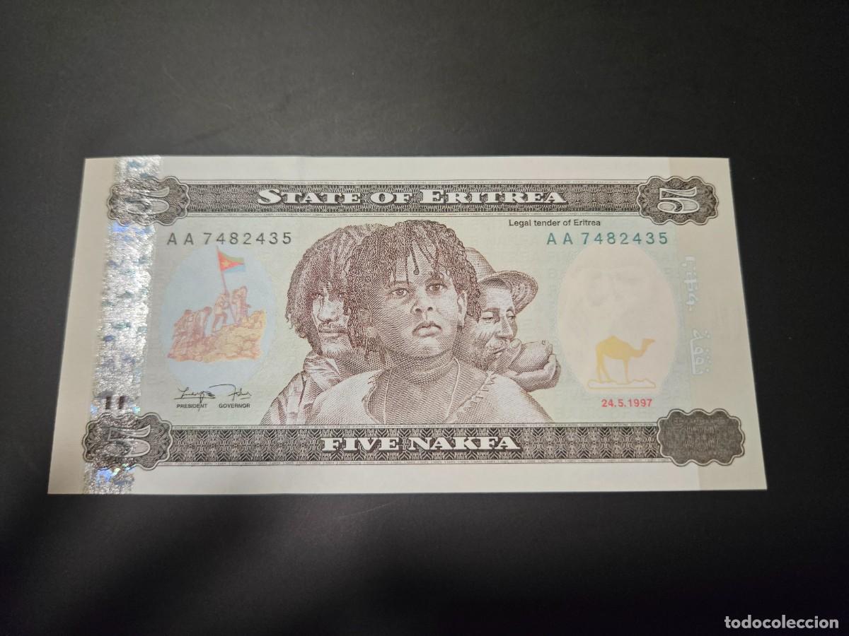 Billetes extranjeros: ERITREA 5 NAKFA 1997 S/C P=2 - Foto 1