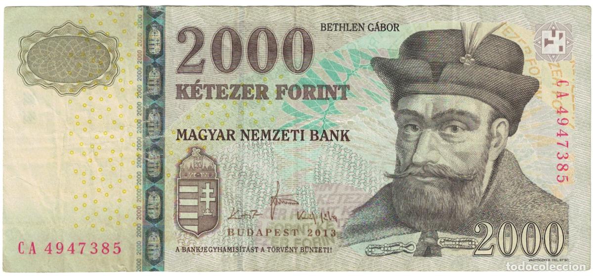 Billetes extranjeros: [#609079] Billete, 2000 Forint, 2013, Hungr&iacute;a, MBC - Foto 1