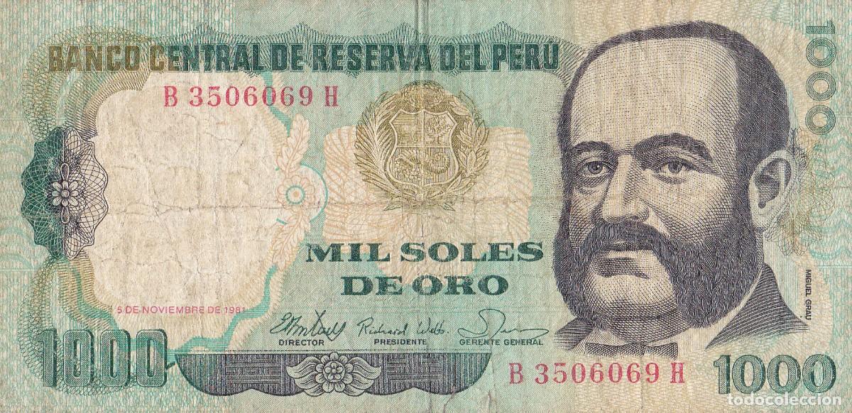 Billetes extranjeros: PER&Uacute; 1000 SOLES 1981 - Foto 1