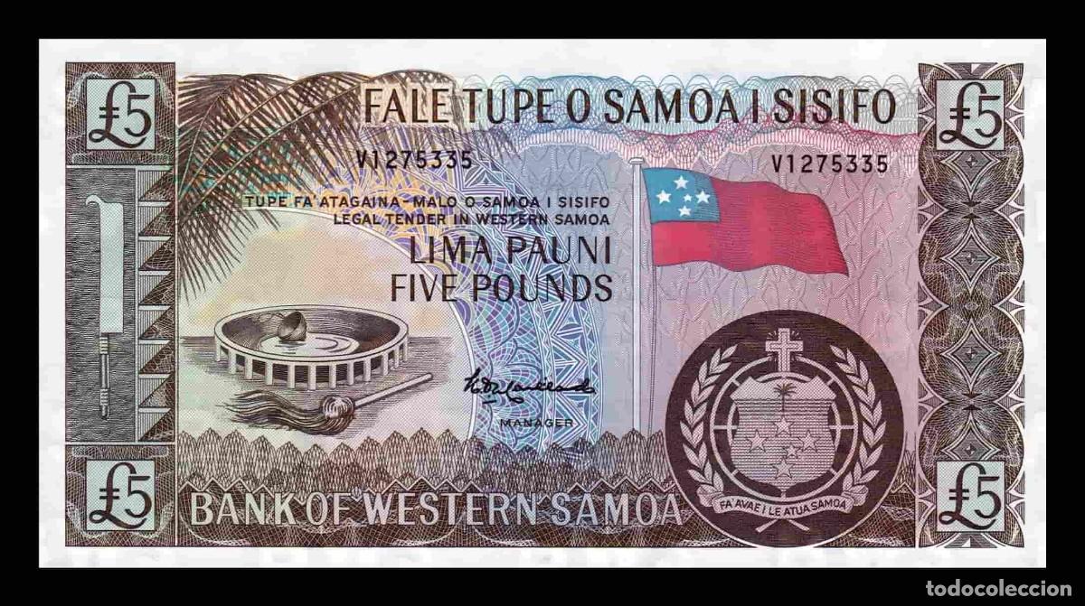 Billetes extranjeros: Samoa 5 Libras 1963 (2020) Pick 15Cs Sc Unc - Foto 1