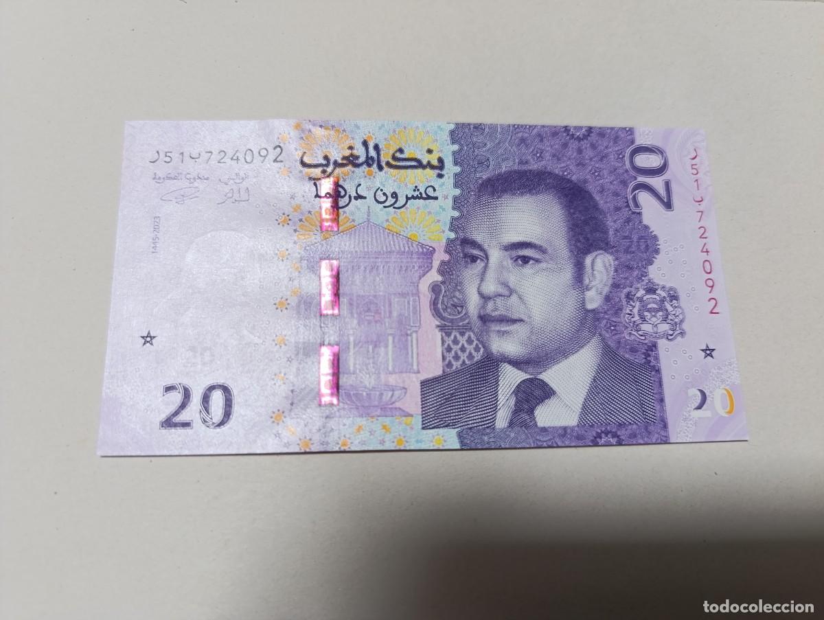 Billetes extranjeros: Billete Marruecos, 20 dirhams, a&ntilde;o 2023, UNC - Foto 2