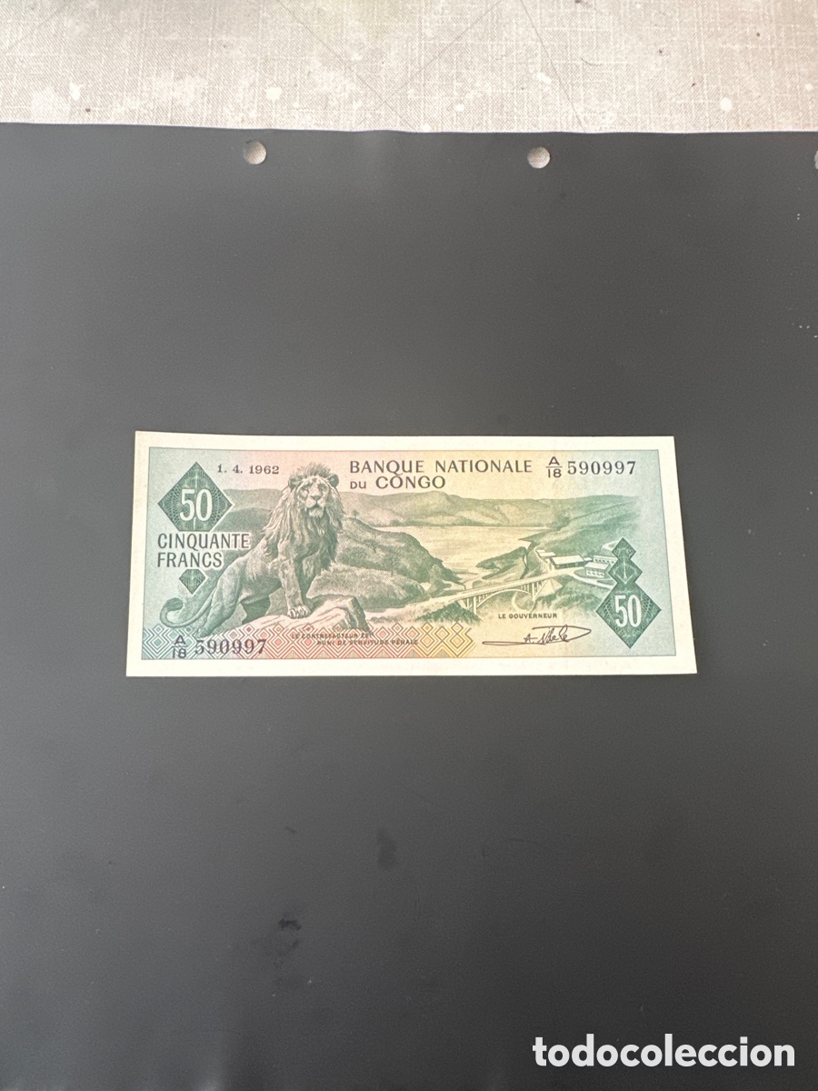 Billetes extranjeros: Billete del Congo 50 francos a&ntilde;o 1962 - Foto 1