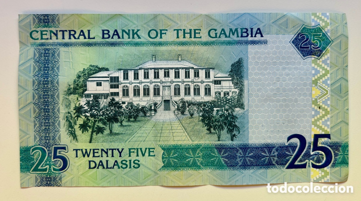 Billetes extranjeros: Billete GAMBIA 25 Dalasis n/d pick 27b - Foto 2