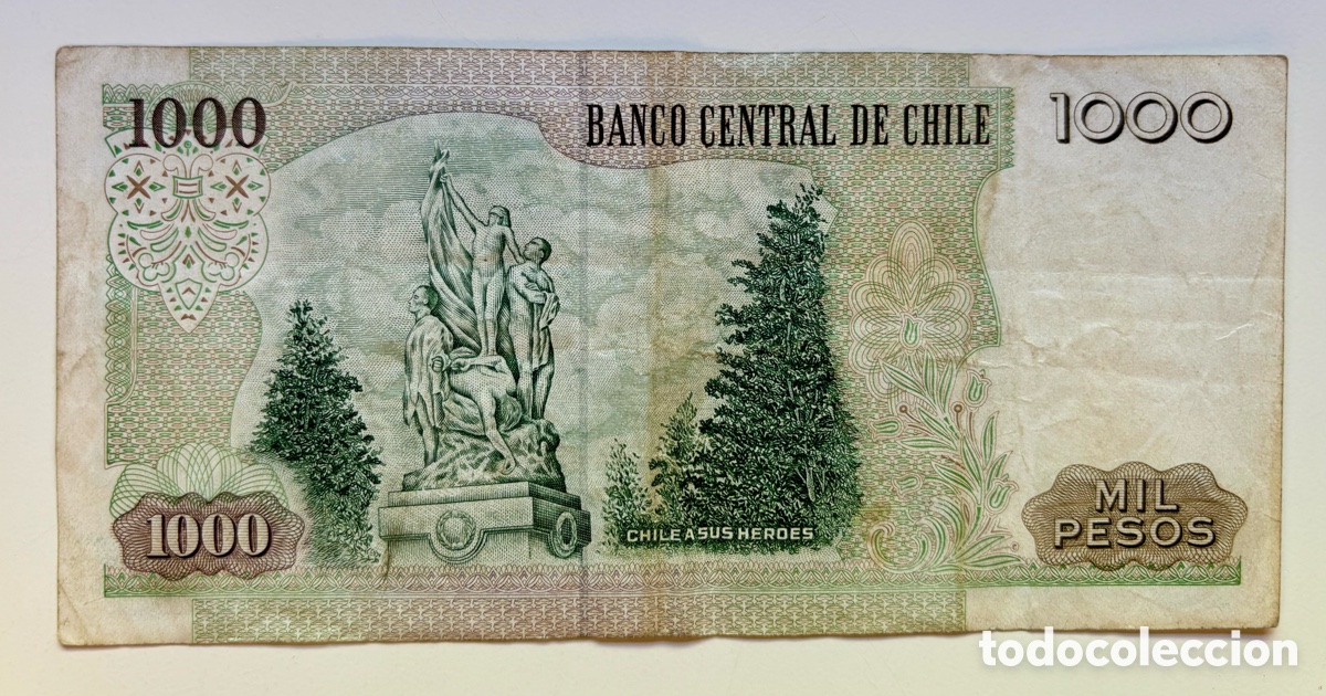 Billetes extranjeros: Billete CHILE 1000 Pesos 1994 - Foto 2