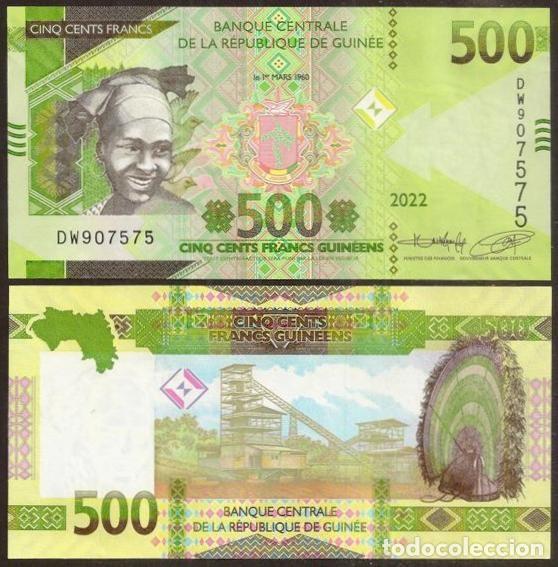 Billetes extranjeros: GUINEA. 500 francs 2022. S/C. - Foto 1