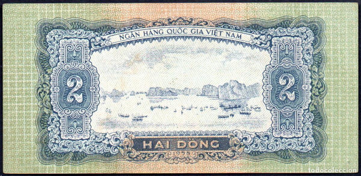 Billetes extranjeros: VIETNAM - 2 DONG 1958 - APROX. S/C - Foto 2