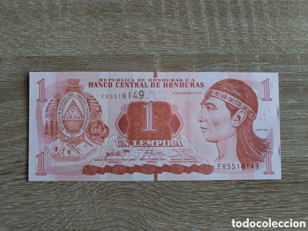 Billetes extranjeros: 1 lempira Honduras 2016 - Foto 1
