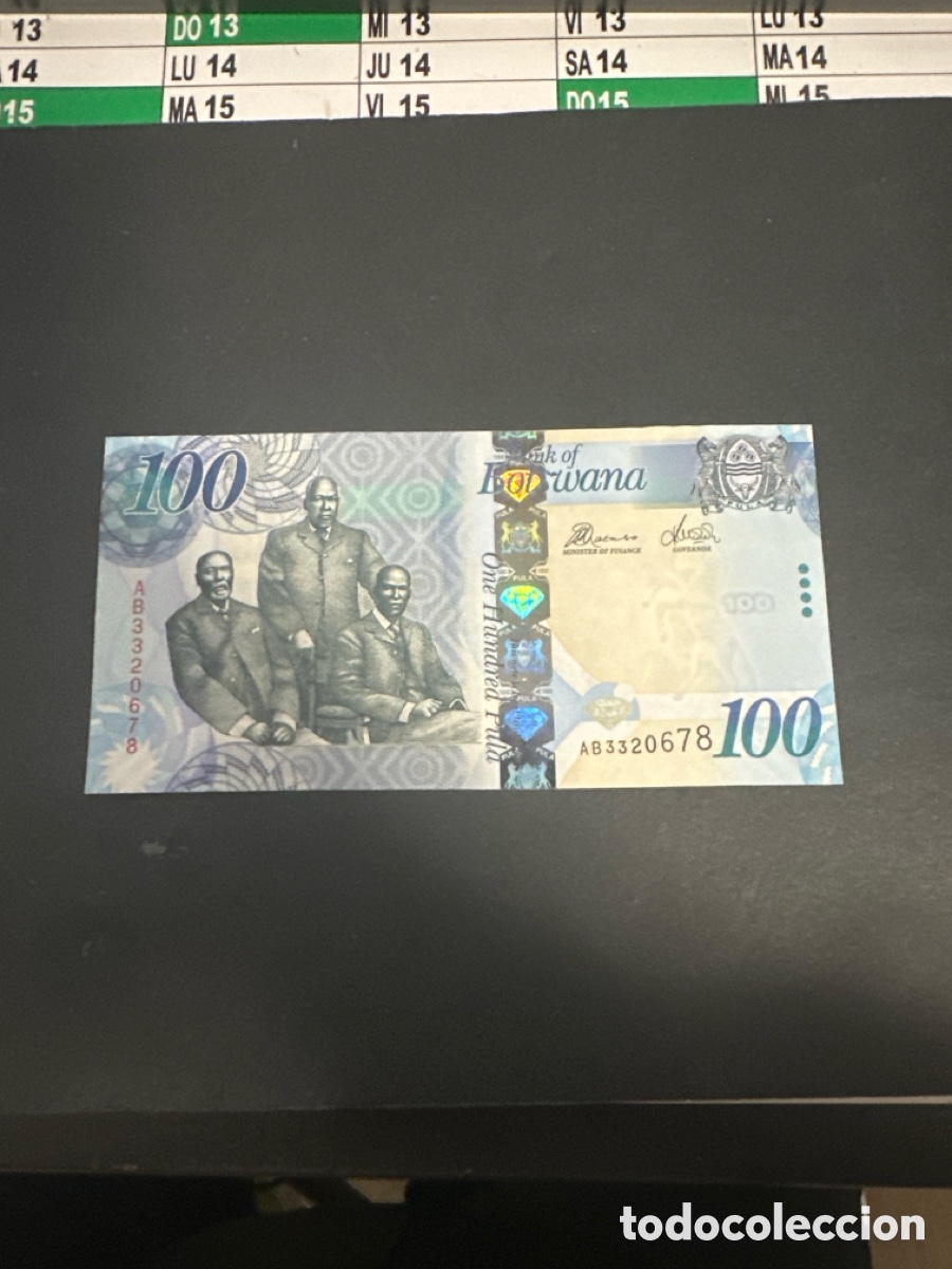 Billetes extranjeros: Billete de Botswana 100 pula a&ntilde;o 2010 sin circular - Foto 1