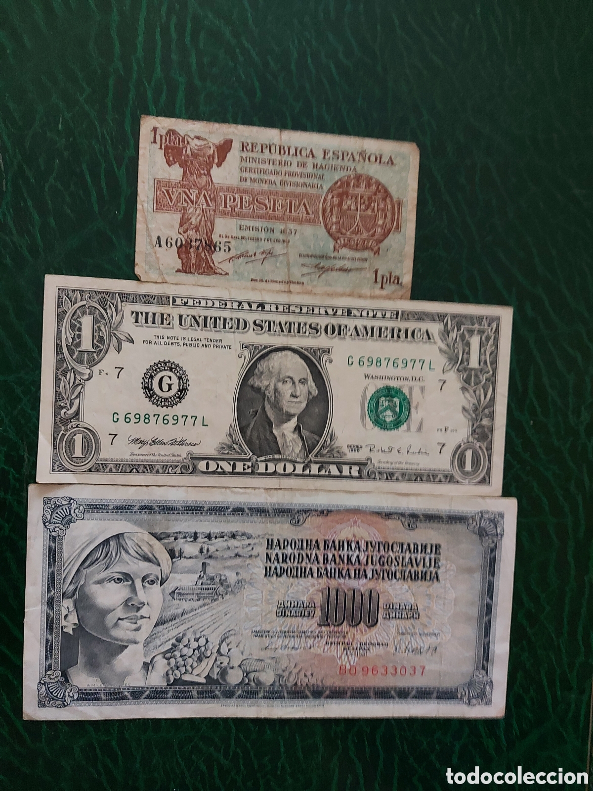 Billetes extranjeros: 3 billetes diferentes Espa - Foto 2