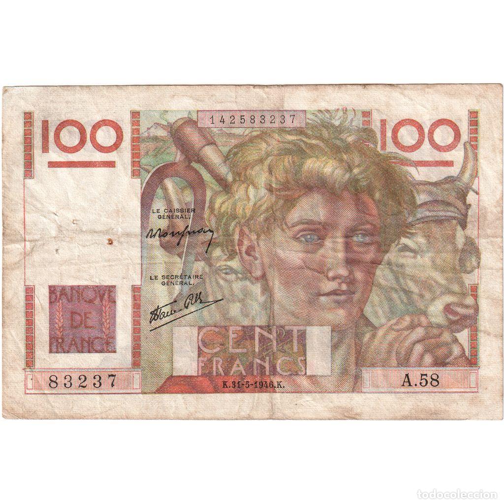 Billets internationaux: [#1294312] Francia, 100 Francs, Jeune Paysan, 1946-05-31, A.58, BC+