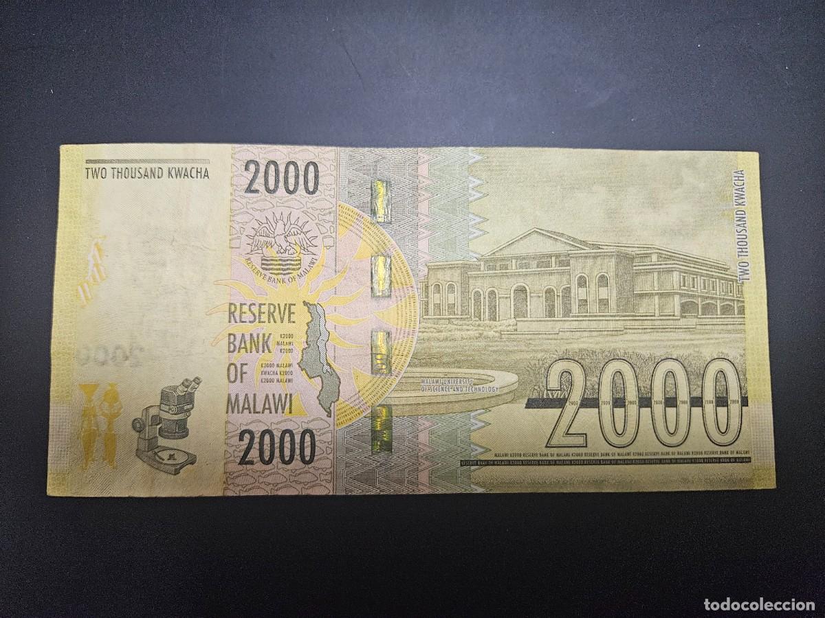Billetes extranjeros: MALAWI 2000 KWACHA 2018 BC P=69 - Foto 2