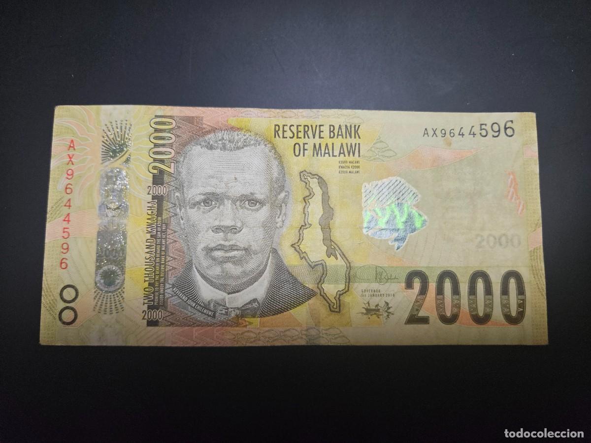 Billetes extranjeros: MALAWI 2000 KWACHA 2018 BC P=69 - Foto 1