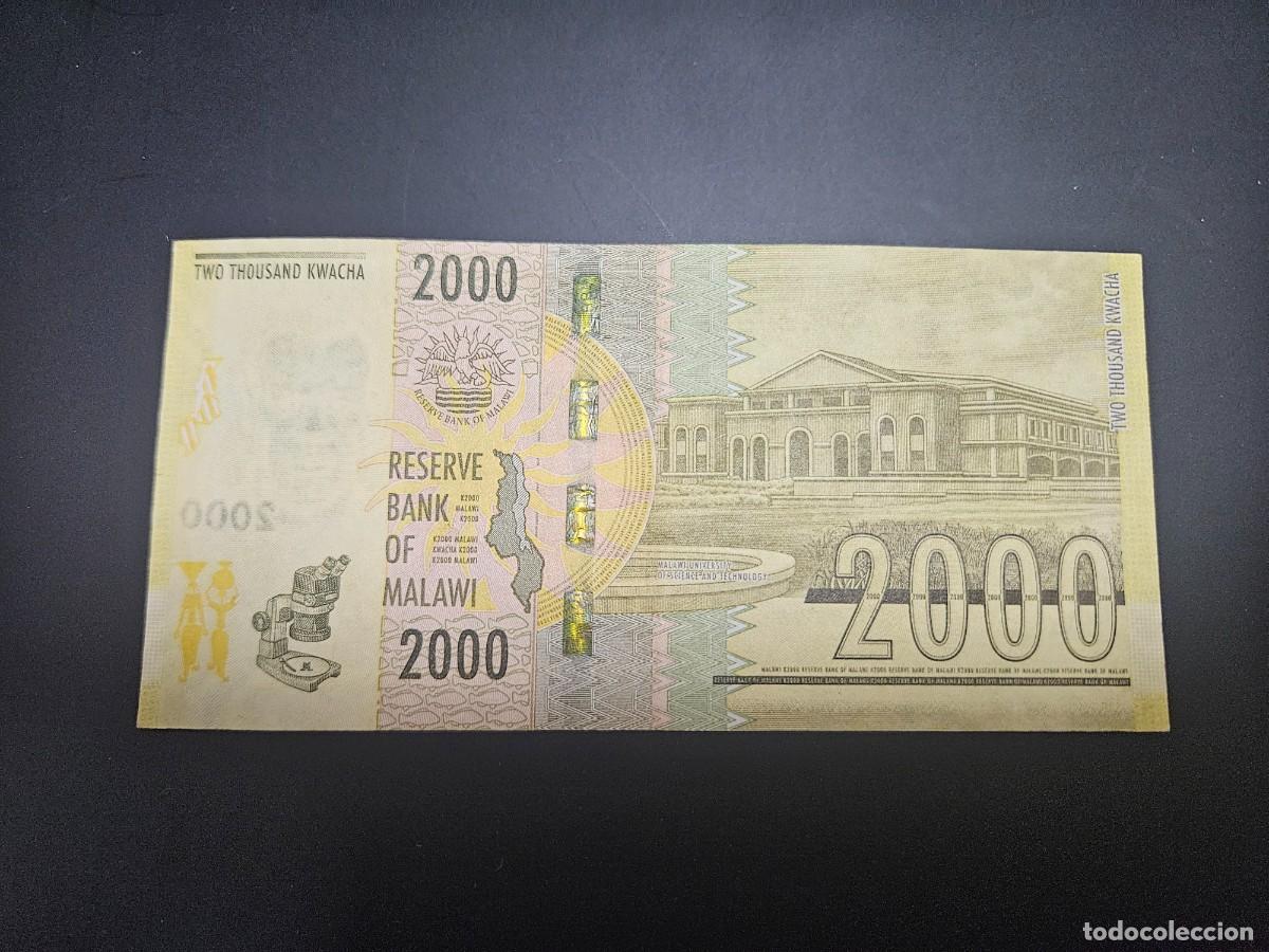Billetes extranjeros: MALAWI 2000 KWACHA 2018 MBC P=69 - Foto 2