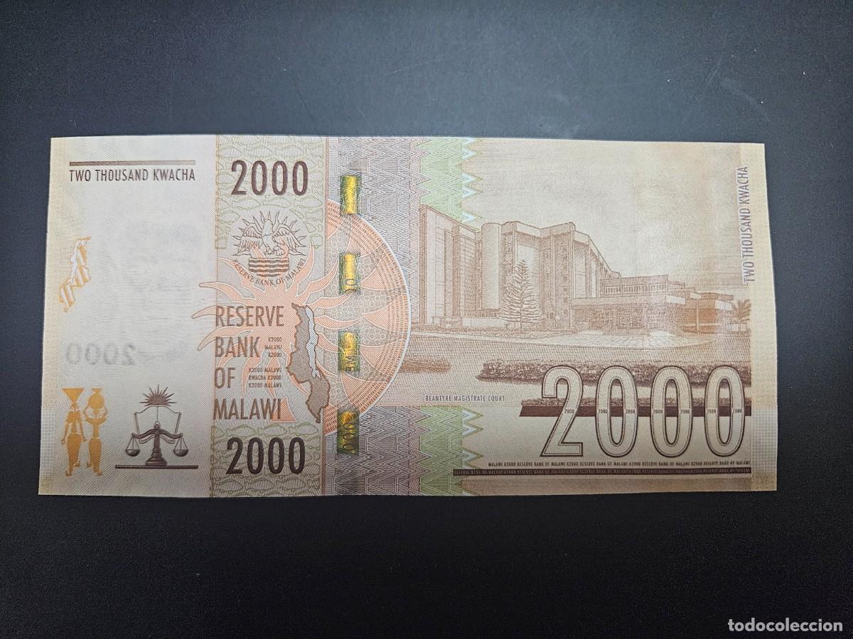 Billetes extranjeros: MALAWI 2000 KWACHA 2022 S/C P=NUEVO - Foto 2