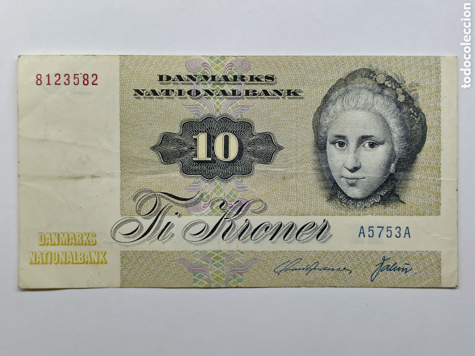 Billetes extranjeros: BILLETE DINAMARCA. 10 CORONAS. 1972. - Foto 1