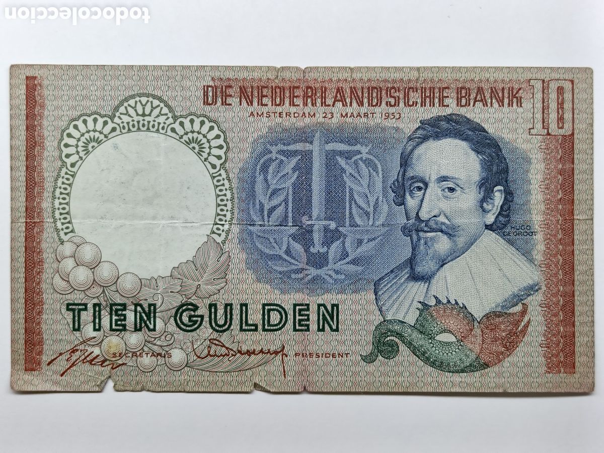 Billetes extranjeros: HOLANDA BILLETE DE 10 GULDEN DE 1953 - Foto 1