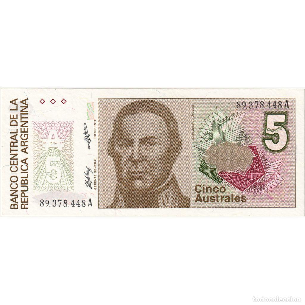 Billetes extranjeros: [#1242310] Argentina, 5 Australes, UNC - Foto 1