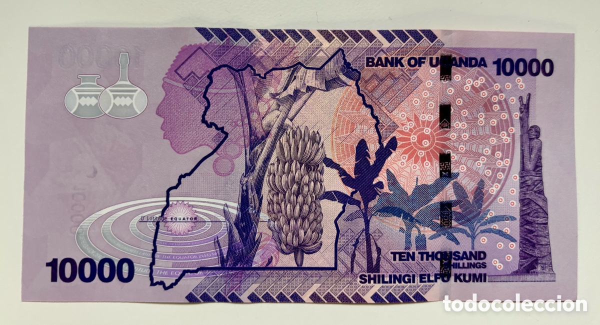 Billetes extranjeros: Billete UGANDA 10000 Chelines 2021 SC - Foto 2