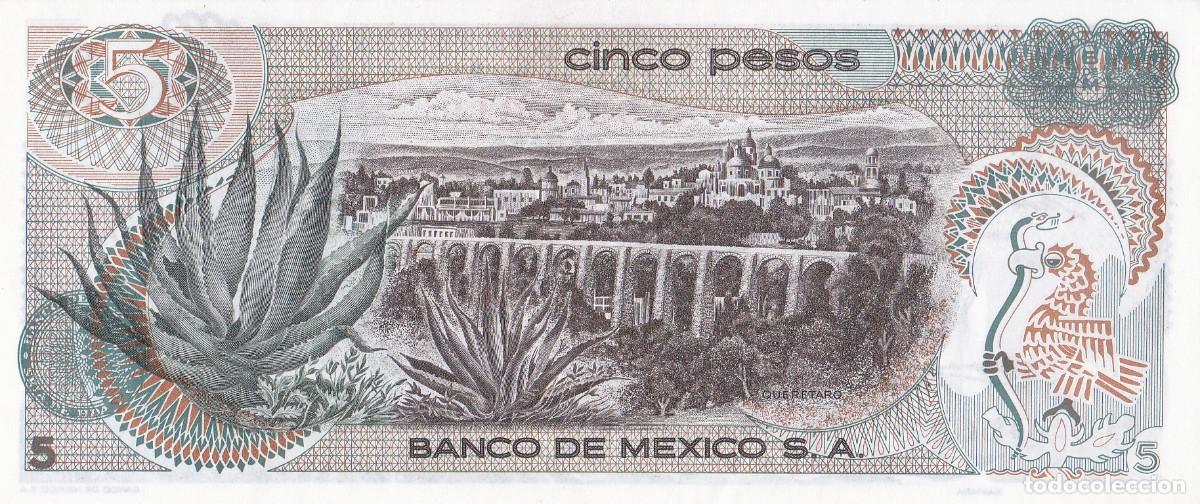 Billetes extranjeros: M&Eacute;XICO 5 PESOS 1971 LA CORREGIDORA - Foto 2