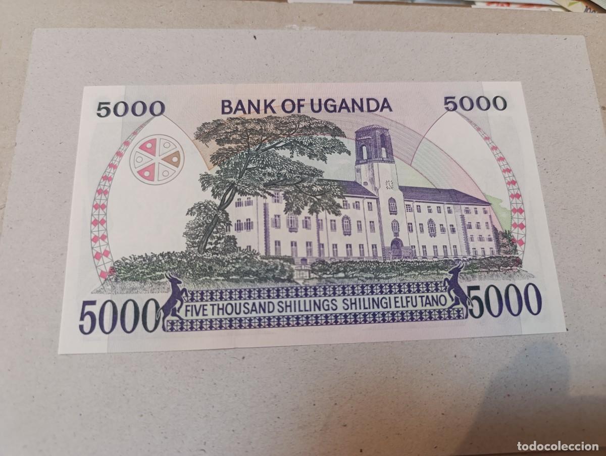 Internationale Banknoten: Billete Uganda, 5000 schillings, a&ntilde;o 1986, UNC