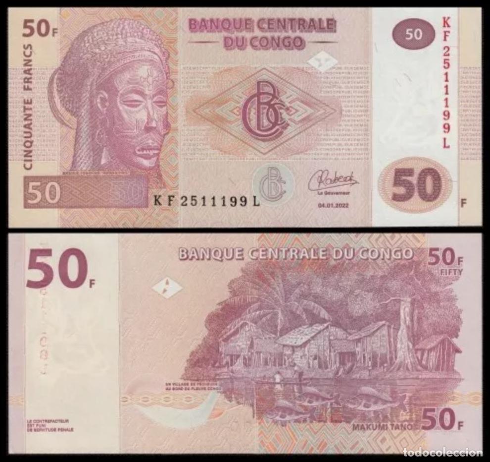 Billetes extranjeros: CONGO 50 FRANCOS 2022 Pick 97Ac SIN CIRCULAR - Foto 1