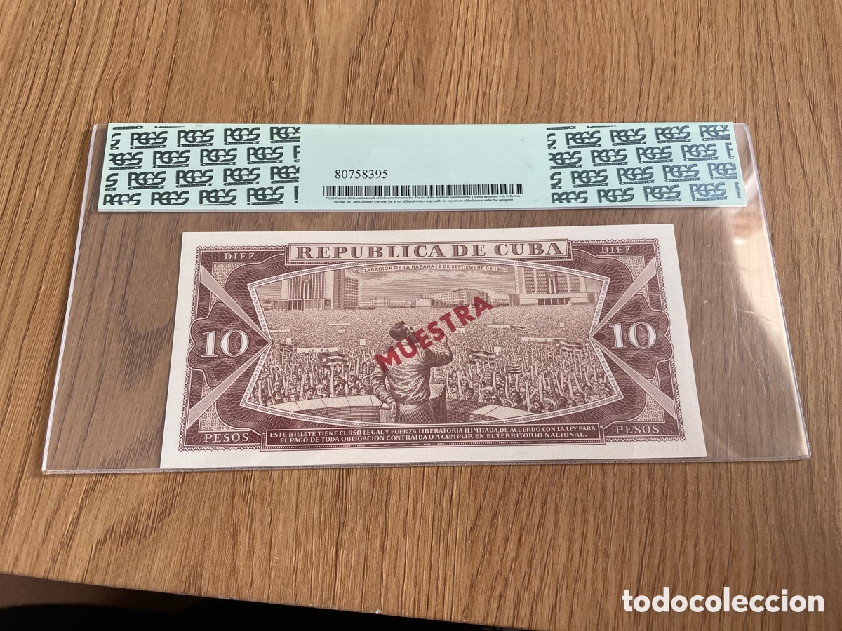 Billetes extranjeros: Billete esp&eacute;cimen de 10 pesos - Foto 2
