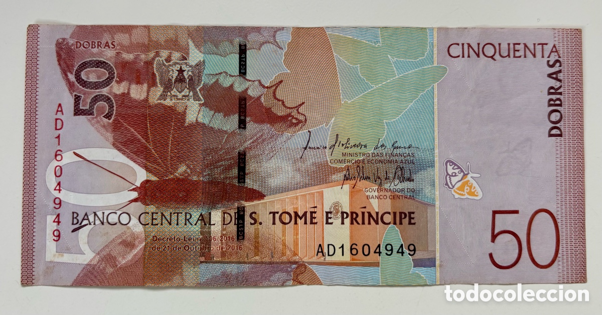 Billets internationaux: Billete SANTO TOME & PRINCIPE 50 Dobras 2016
