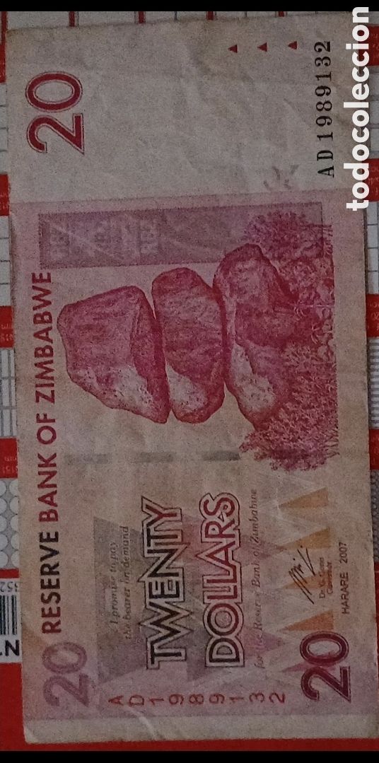 Billetes extranjeros: Zimbabwe 2007 , 20$ cat&aacute;logo Pk-68a - Foto 1