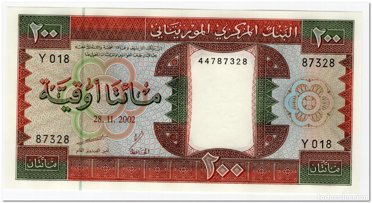 Billetes extranjeros: MAURITANIA,200 OUGUIYA,2002,P.5j,UNC