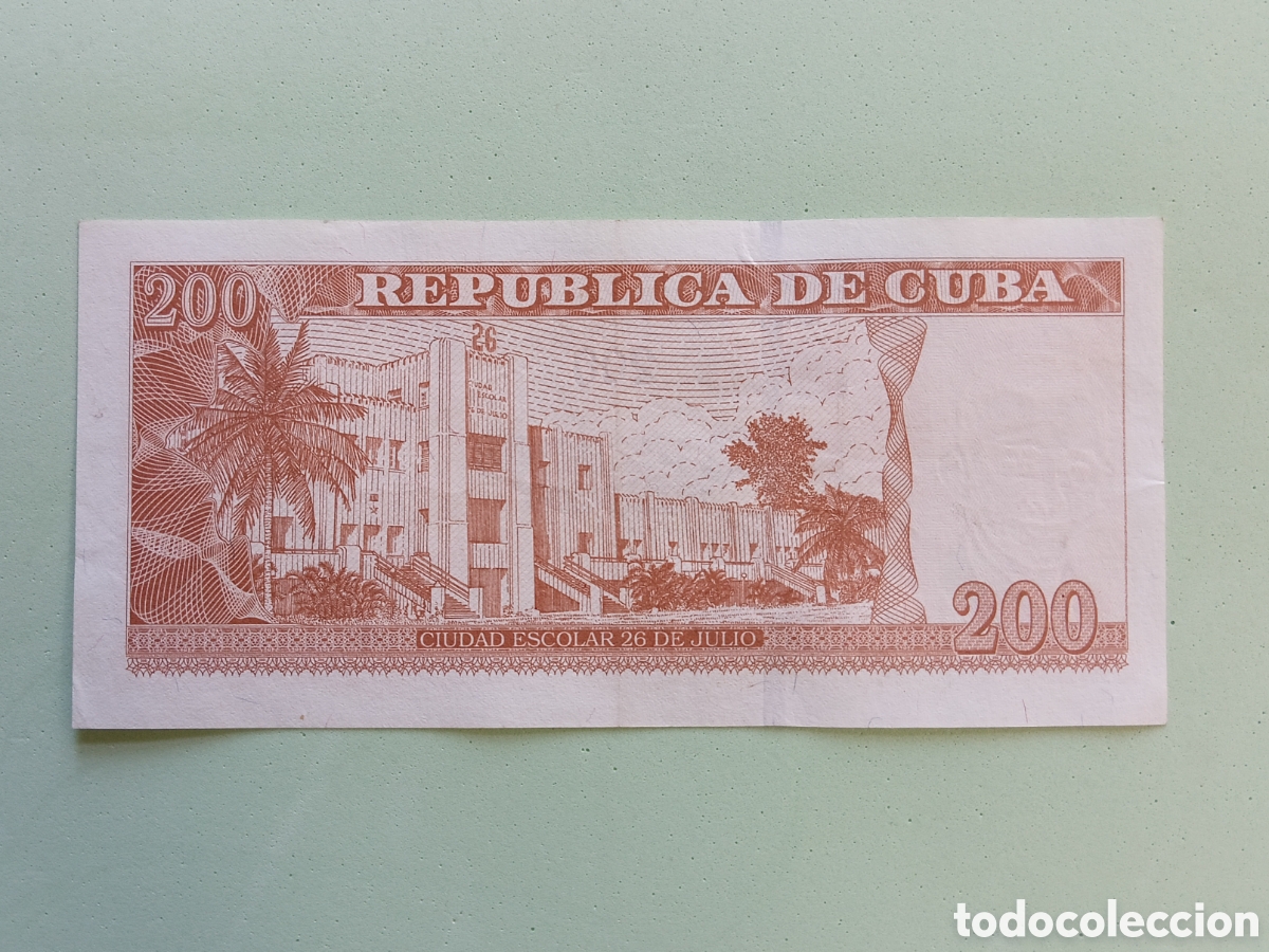 Billetes extranjeros: Cuba, 200 Pesos 2024. Error - Foto 3