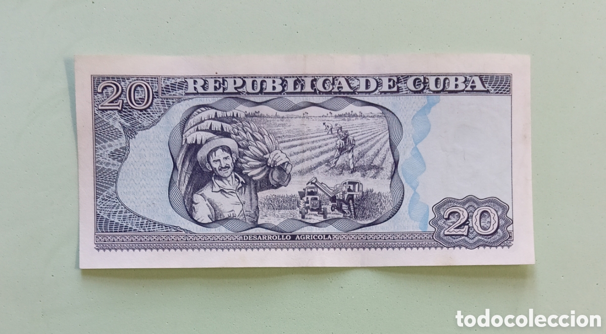 Billetes extranjeros: Cuba. 20 Pesos 2001. Circulado - Foto 2