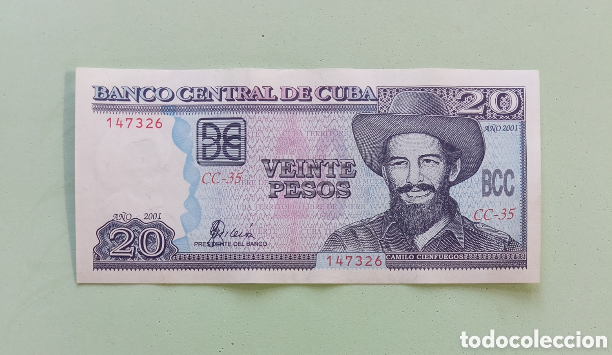 Billetes extranjeros: Cuba. 20 Pesos 2001. Circulado - Foto 1